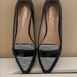 The Limited Striped Black and White Flats